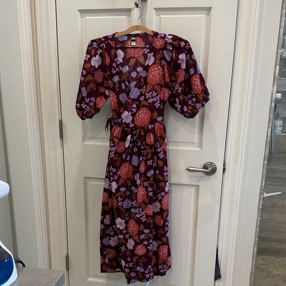 Tea Collection Dresses & Skirts - Tea Collection Purple and Red Floral Midi Dress